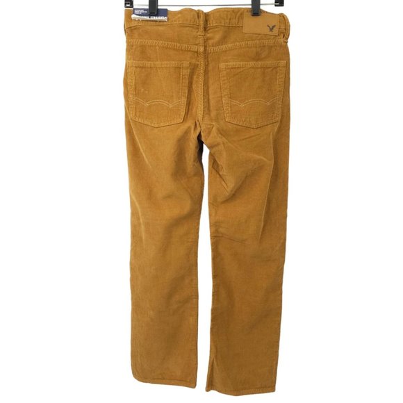 American Eagle Corduroy Pants Mens 26 x 26.5 Original Straight Leg Brown AE NEW - Picture 2 of 13